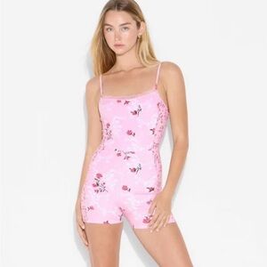 Wild Fable ButterBliss Lace Trim Romper Bodysuit XS